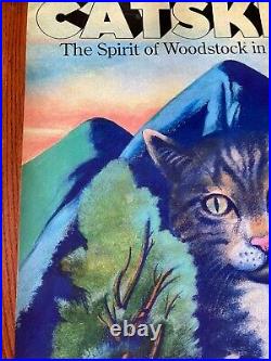 REDUCED Milton Glaser I Love NY Catskills Spirit of Woodstock Vintage Art Poster