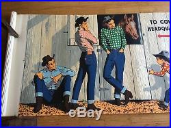 REDUCED! Original, rare and vintage Levi's advertising banner from early-1950s
