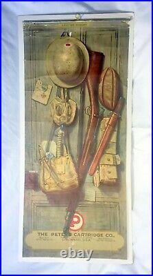 Rare 1920 Original The Peters Cartridge Co. Poster/calendar 27 X 12 Inches B/o