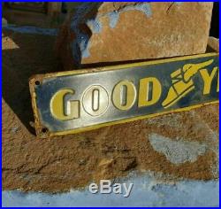 Rare 1930's Old Antique Vintage Goodyear Tyre's Ad. Porcelain Enamel Sign Board