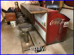 Rare 1950's Original Vintage COCA-COLA Soda Fountain Bar & Cooler MANCAVE Decor
