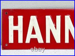 Rare 50s Vintage HANNA Paint Embossed Sign Advertisement 13.5' Long