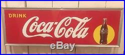 Rare Large Vintage 1948 Coca Cola Soda Pop Gas Station 54 Embossed Metal Sign