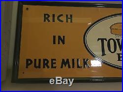 Rare Town Talk Bread Sign 1938 man cave mint advertising vintage AM sign co