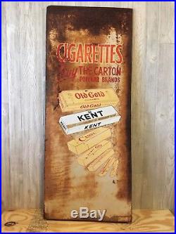 Rare Vintage 1940's Tobacco Advertising Metal Sign -Cigarettes Buy The Carton