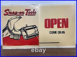 Rare Vintage 1950s Snap-on Tools Double-Sided Sliding Open/Closed Sign RARE