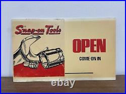 Rare Vintage 1950s Snap-on Tools Double-Sided Sliding Open/Closed Sign RARE