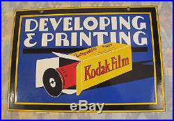 Rare Vintage'20s'30s Kodak two Sided Porcelain Enamel advertising Sign 20 x 14