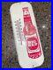 Rare-Vintage-Big-Red-Metal-Thermometer-Sign-Very-Good-Condition-01-ou