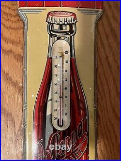 Rare Vintage Dr. Pepper Advertising Thermometer Sign Original Mid 1930's