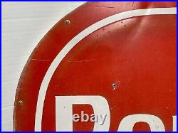 Rare Vintage Original Embossed Borden's Oval Metal Store Advertising Sign