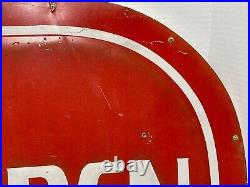 Rare Vintage Original Embossed Borden's Oval Metal Store Advertising Sign