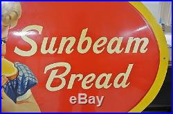 Rare Vintage Original Sunbeam Bread Tin Sign Not Porcelain No Reserve