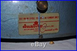 Rare Vintage c1940 Chupp Jewelers 17 Dualite Light Up Clock Pam SignWorks 100%