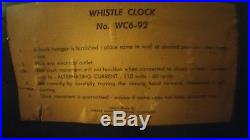 Rare Vtg 1940's Whistle Orange Soda Pop Gas Oil 24 Clock Sign Works Great Color