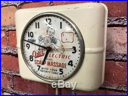 Rare Vtg Westclox Old Barber Shop Advertising Oster-gem-eveready Wall-clock Sign