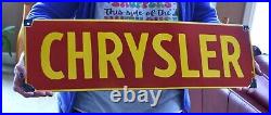 Scarce Vintage Hd Porcelain Chrysler Auto Dealer Gas Station Oil Sign. 24 X 7