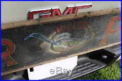 Scarce Vintage Oliver Chilled Plows Dealer Painted Wood Sign Farm Barn Tractor