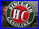 Sinclair-Gasoline-HC-DSP-Double-Sided-Porcelain-Original-Sign-6-ft-Round-Vintage-01-sj