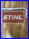 Stihl-Chainsaw-Sign-vintage-Sign-Signage-80-s-Nos-Double-Sided-Stihl-Power-01-tpsy