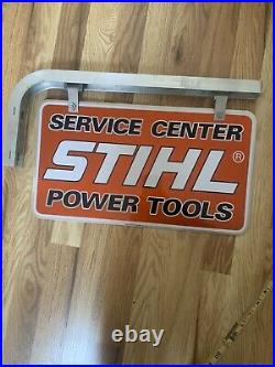 Stihl Chainsaw Sign, vintage Sign, Signage, 80's Nos! Double Sided, Stihl, Power
