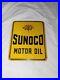 Sunoco-Motor-Oil-12-Porcelain-Metal-Gasoline-Pump-Plate-Sign-01-hfa