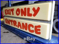 Toys R Us Vintage ENTRANCE & EXIT ONLY Iconic Building Sign 97x18 100% Original