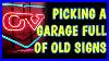 Treasure-Trove-Of-Vintage-Signs-U0026-Advertising-Picking-A-Packed-Garage-01-co