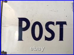 VINTAGE 1930s CANADIAN POST OFFICE SIGN GREAT PORCELAIN SIGN VINTAGE 1930s CANADIAN POST OFFICE SIGN GREAT PORCELAIN SIGN