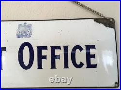VINTAGE 1930s CANADIAN POST OFFICE SIGN GREAT PORCELAIN SIGN VINTAGE 1930s CANADIAN POST OFFICE SIGN GREAT PORCELAIN SIGN