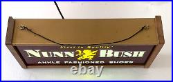 VINTAGE 1940-1950's NUNN BUSH SHOES LIGHTUP ADVERTISING SIGN WORKS GREAT -RARE