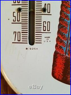 VINTAGE 1950s ORANGE CRUSH SODA ADVERTISING THERMOMETER SIGN NO b925a BROWN