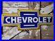 VINTAGE-1960s-CHEVROLET-PORCELAIN-SIGN-38-OLD-CHEVY-TRUCK-DEALER-GM-BOWTIE-SIGN-01-memf