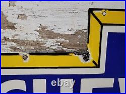 VINTAGE 1960s CHEVROLET PORCELAIN SIGN 38 OLD CHEVY TRUCK DEALER GM BOWTIE SIGN