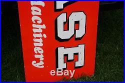 Vintage 59 Case Farm Machinery Tractors 2-sided Metal Sign Ih Case