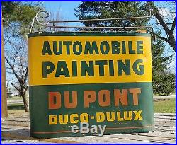 Vintage Automobile Painting Dupont Duco-dulux Double Sided Lighted Sign