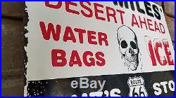 Vintage Buz's Desert Route 66 General Store Porcelain Gas Oil Advertisement Sign