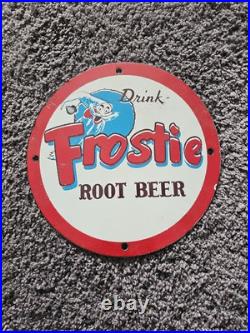 VINTAGE FROSTIE ROOT BEER PORCELAIN SIGN COKE, Pepsi, Orange Crush