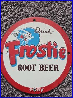 VINTAGE FROSTIE ROOT BEER PORCELAIN SIGN COKE, Pepsi, Orange Crush