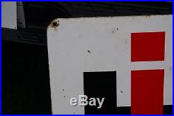 Vintage International Harvester Dealership 33 2-sided Metal Sign Ih Case