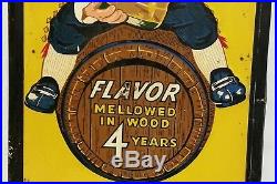 VINTAGE LARGE VERTICAL 1940s VERNOR'S GINGER ALE SODA POP ADVERTISING SIGN 52