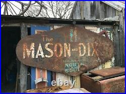 VINTAGE METAL MASON DIXON LINE Trucking, GAS SIGN OIL CIVIL WAR GETTYSBURG PA