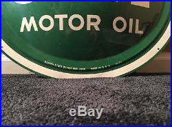Vintage Original Rare New Old Stock Quaker State Motor Oil 24 Metal Button Sign