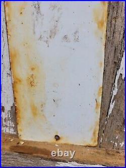 VINTAGE POSTED NO TRESPASSING PORCELAIN SIGN 10x4 PRIVATE PROPERTY GATE PLAQUE