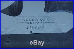 Vintage Rare 1969 Roadrunner 29 Tall Walker & Co. Detroit Sign! Nr! Mopar