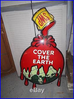 Vintage Sherwin Williams Paint Porcelain-3-d Sign-35-swp-cover The Earth