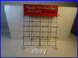 VINTAGE Store Display Sign GLEN L. EVANS FINE FISHING TACKLE VG Caldwell Idaho