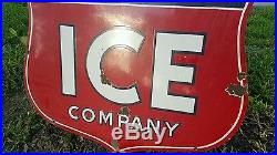 VINTAGE UNION ICE Company Porcelain Sign. No reserve