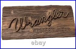 VINTAGE WRANGLER WESTERN WEAR Denim SIGN DEALER STORE ADVERTISING 1960'S