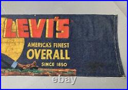VTG 1950 Levi's Banner Denim Very Good Condition 100% Authentic 271 X 68.5 CM